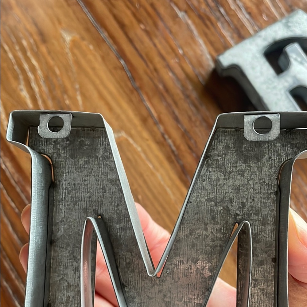 Metallic Gray Decorative Letters - Picture 2 of 2